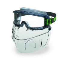 Safety goggles Uvex Ultravision with detachable face mask. PC clear lens, supravision excellence (anfi scratch, anti fog) coatin