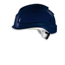 Safety helmet Pheos B-S-WR, Blue, variable front/back ventilation, 55-61 cm. Textile harnes of 6 straps, short brim