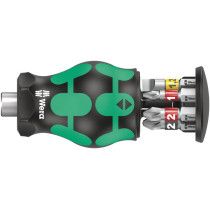 Wera Kraftform Kompakt Stubby Magazin screwdriver, 6 bits PH,PZ, SL