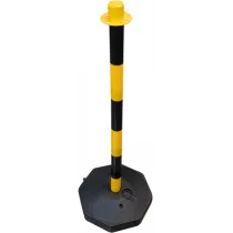 PVC MUST-KOLLANE PIIRDEPOST/OHUPOST JALAGA (LIIVAGA TÄIDETAV) KETIHOIDJAGA JBM