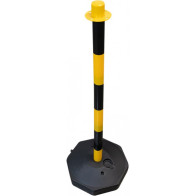 PVC MUST-KOLLANE PIIRDEPOST/OHUPOST JALAGA (LIIVAGA TÄIDETAV) KETIHOIDJAGA JBM