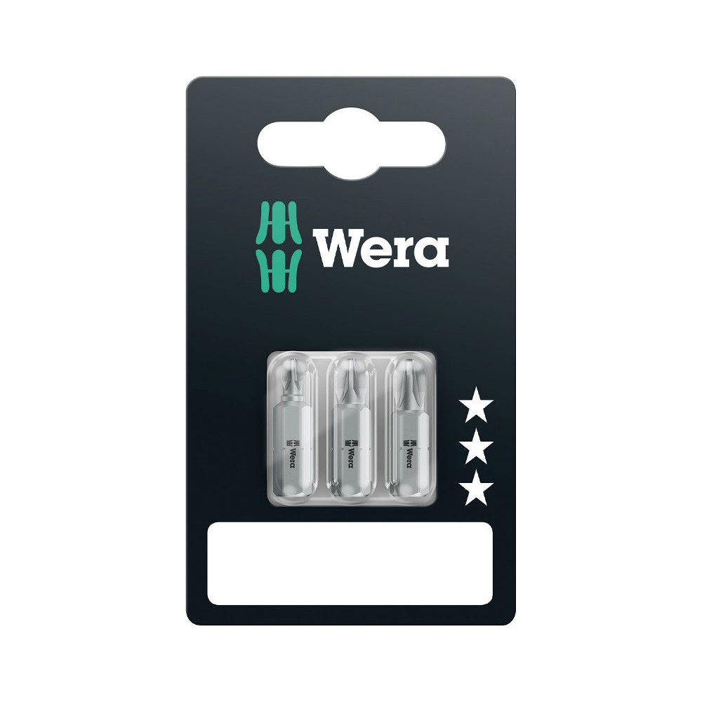 Wera 855/1 Standard bits PZ 1 + PZ 2 + PZ 3 x 25mm