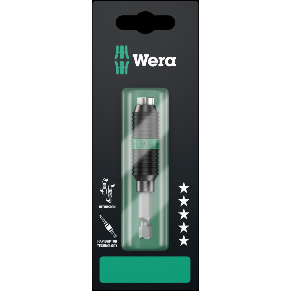 Wera 897/4 Rapidaptor BiTorsion 1/4" bit holder 75mm