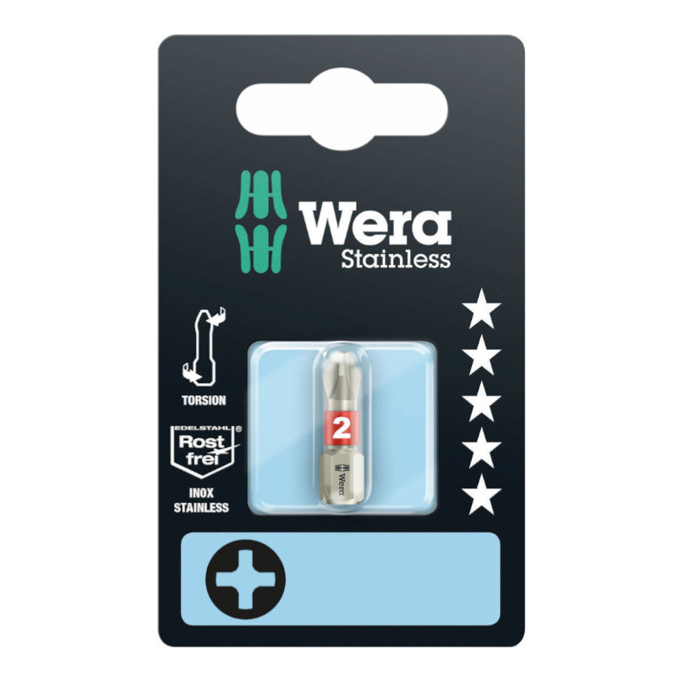 Wera 3851/1 Torsion roostevaba otsak PH 2 x 25mm