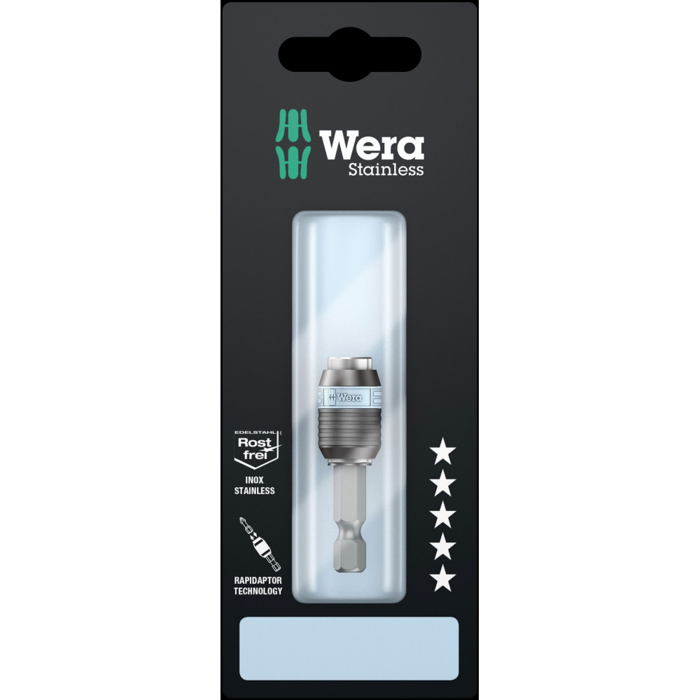 Wera 3888/4/1 Rapidaptor stainless 1/4" bit holder, 50mm