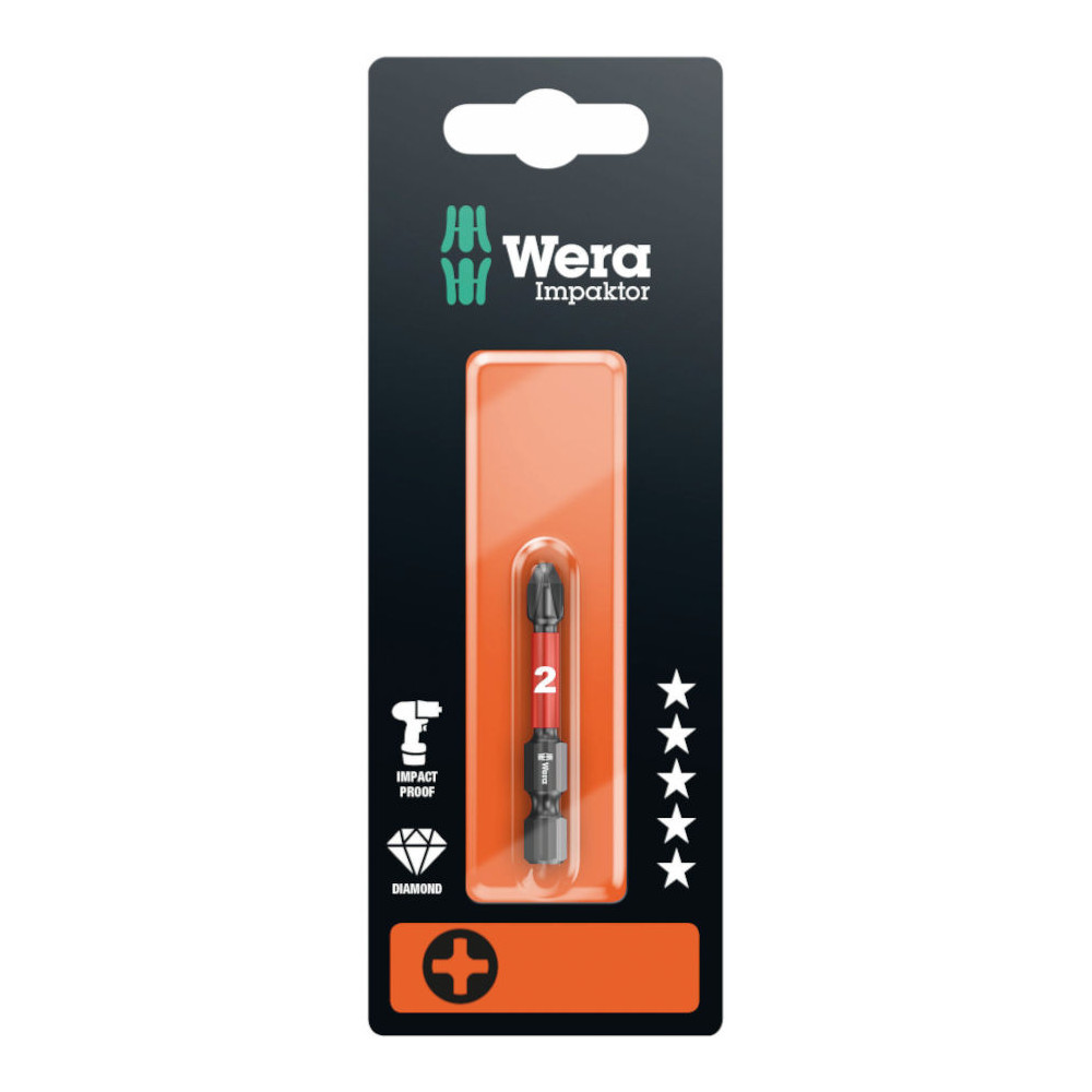 Wera 851/4 Impaktor bit PH 2 x 50mm