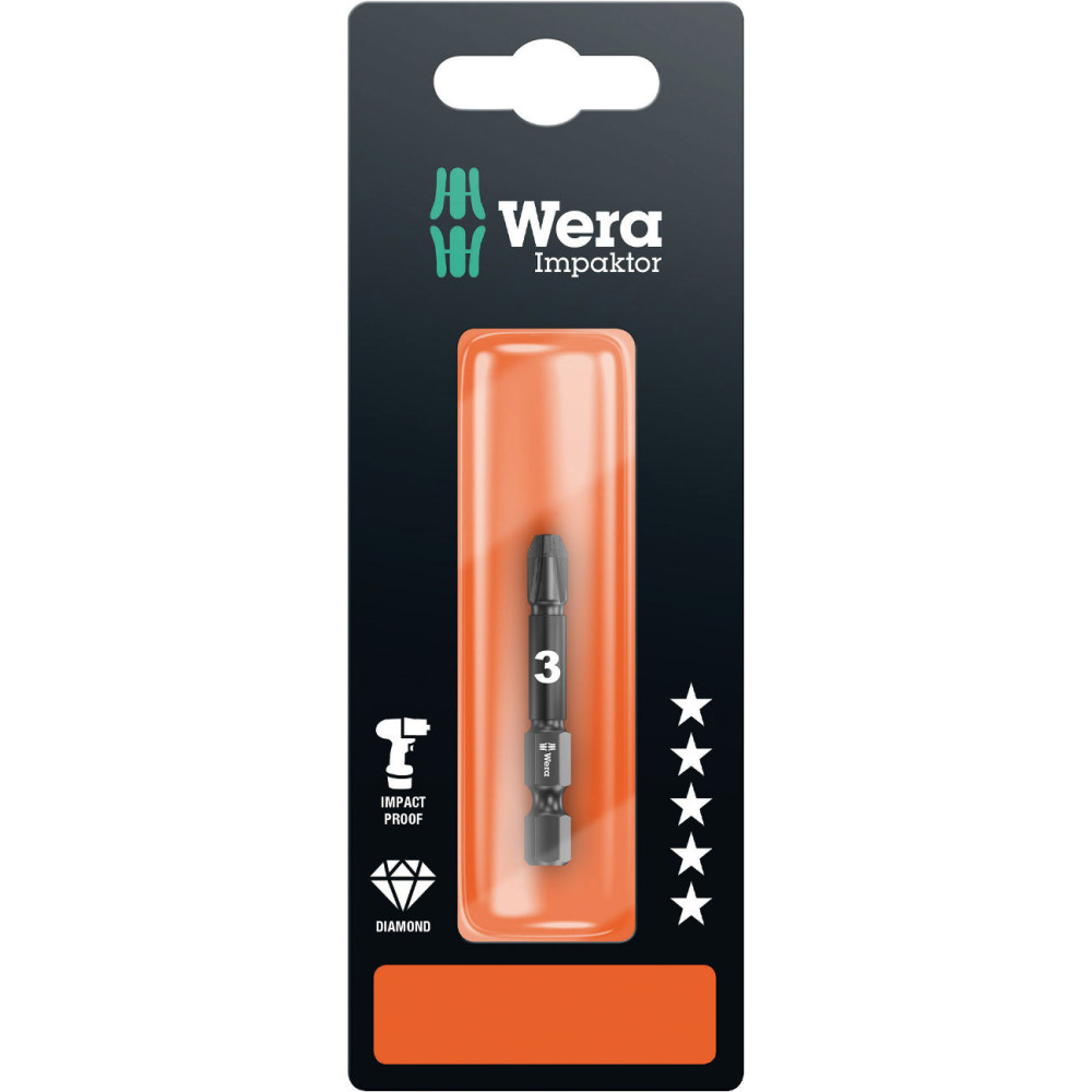 Wera 855/4 Impaktor bit PZ 3 x 50mm