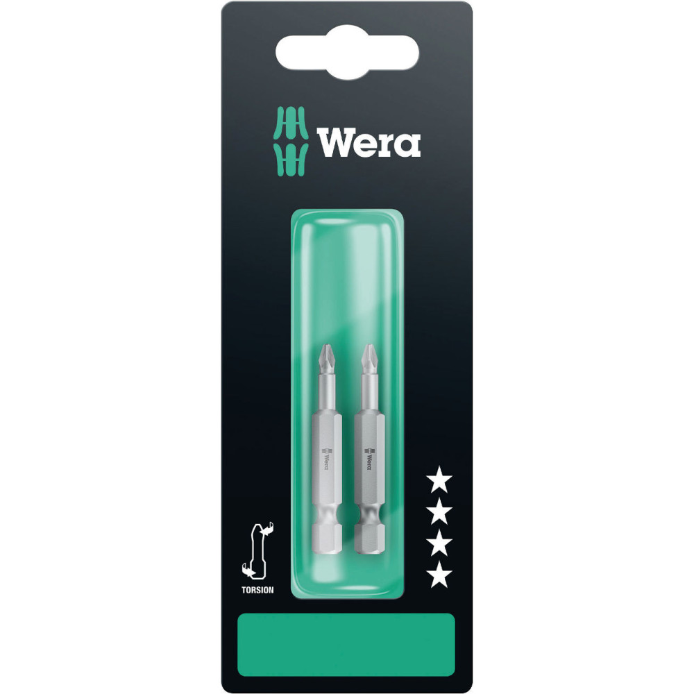 Wera 855/4 TZ Torsion bits PZ 1 x 50mm, 2pcs