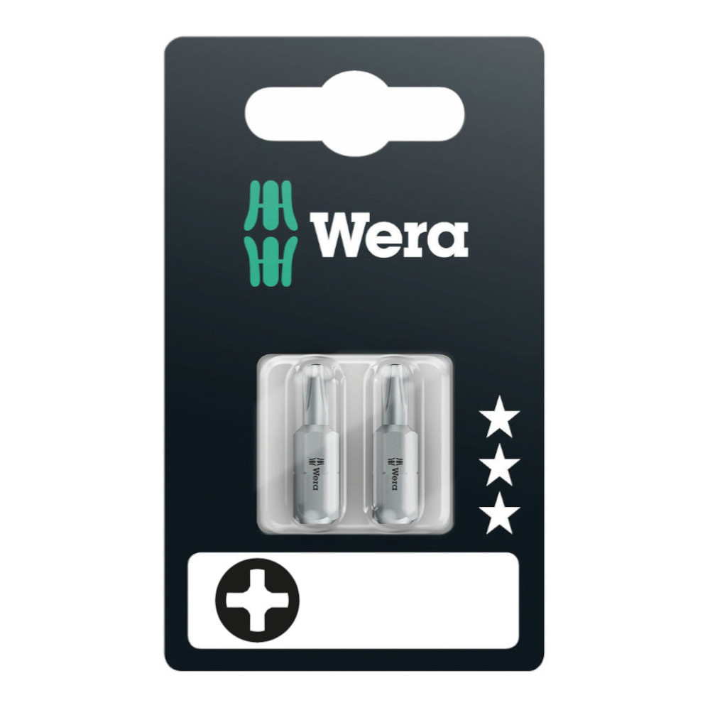 Wera 851/1 RZ bits for drywall screws PH 2 x 25mm, 2pcs