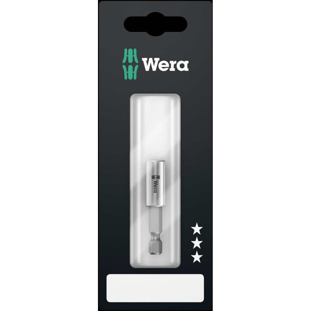 Wera 899/4/1 Universal 1/4" bit holder with magnet and retaining ring, 50mm