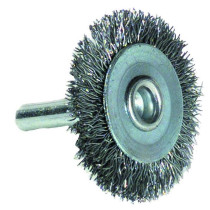 Wheel brush for drill, Ø50mm, crimped steel wire 0.35mm, shank 6mm