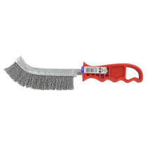 Corrugated steel wire brush with plastic handle, Ø0.3mm