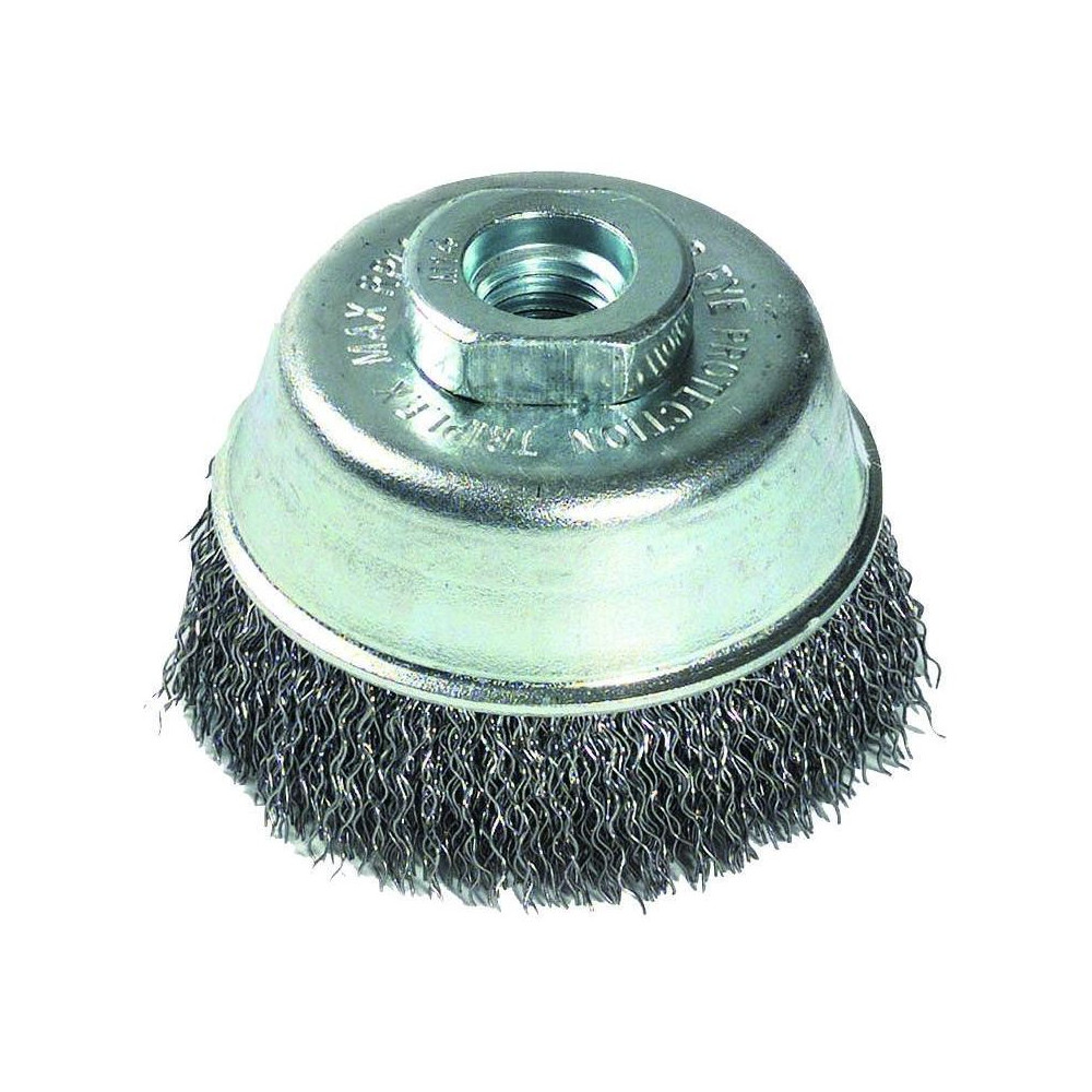 Steel wire cupbrush for angle grinder, 75mm, Ø0.35mm