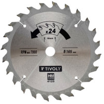 Circular saw blade 160x20x2.45/1.5mm, z20, 15°, (16mm adaptor), for wood