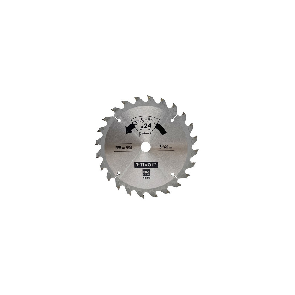 Circular saw blade 160x20x2.45/1.5mm, z20, 15°, (16mm adaptor), for wood