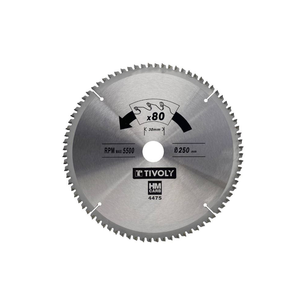 Circular saw blade 254x30x3.0/2.0mm, z80, 3°, for hard wood