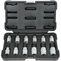 12-OS. 1/2" TORX PADRUNOTSIKUTE KOMPL. T20-T100, LÜHIKESED/PIKAD JBM