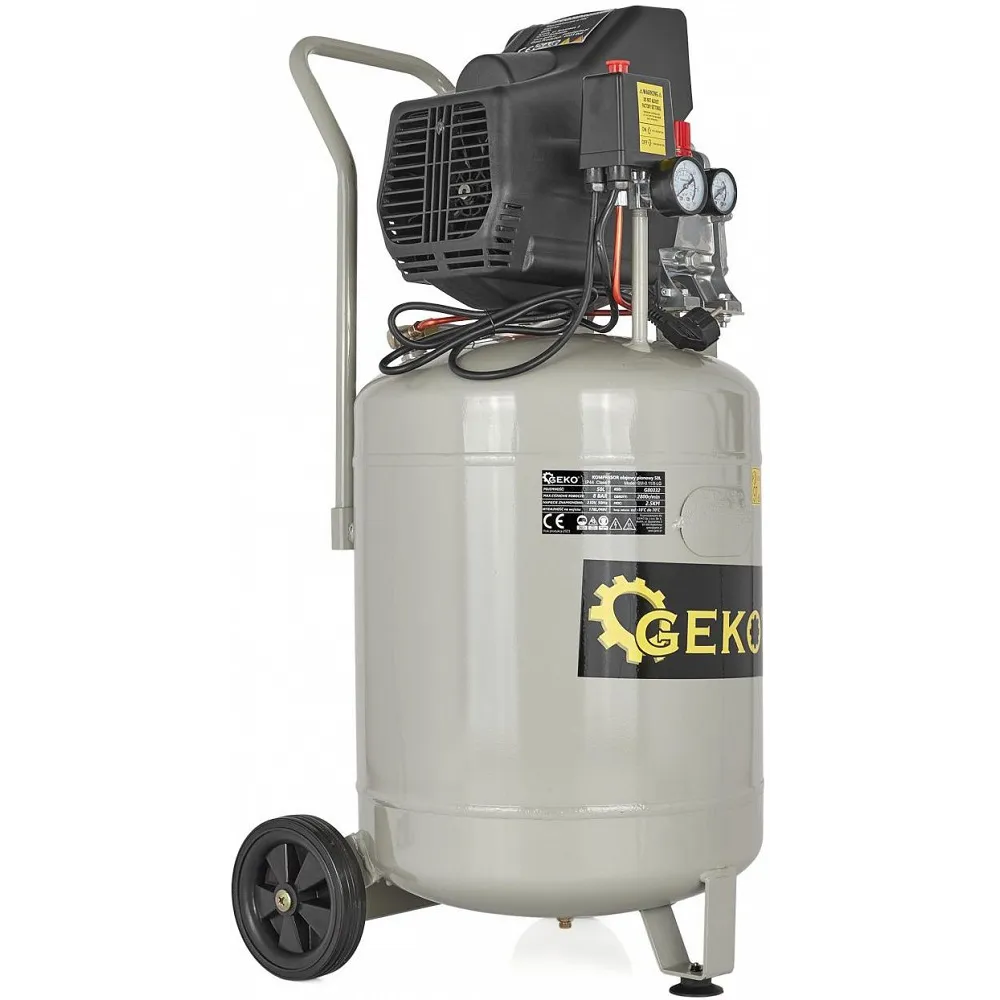 VERTIKAALNE KOLBKOMPRESSOR 50L PAAK, 8BAR, 1,9KW 230V GEKO