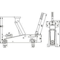 GARAAZITUNGRAUD 1,5T PIKK 100-815MM MAGIC LIFT OMEGA