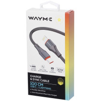 LAADIMISJUHE PÕIMITUD USB-C - LIGHTNING/APPLE MAX 30W 100CM WAYME