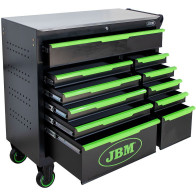 11-SAHTLIGA TÖÖLAUD/TÖÖRIISTAKÄRU, INOX TÖÖTASAPIND JBM