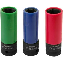 3-OS. ÕHUKESTE VALUVELJEPADRUNITE KOMPL. 1/2" (17/19/21MM) CR-MO TRIUMF