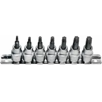 7-OS. 3/8" TORX PADRUNOTSIKUTE KOMPLEKT T15-T50, SIINIL TRIUMF