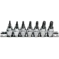 7-OS. 3/8" TORX PADRUNOTSIKUTE KOMPLEKT T15-T50, SIINIL TRIUMF
