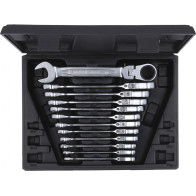 12-OS. TIRR SILMUS-LEHTVÕTMETE KOMPL. LUKUST. LIIGENDIGA 8-19MM KS TOOLS