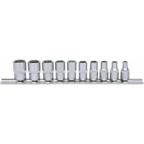 10-OS. 1/4" PADRUNITE KOMPL. 4-13MM, 12-KANT, SIINIL KS TOOLS