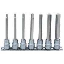7-OS. 3/8" PIKKADE KUUSKANT PADRUNOTSIKUTE KOMPL. 4-12MM, SIINIL KS TOOLS