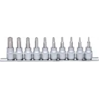 10-OS. 3/8" AVAGA TORX PADRUNOTSIKUTE KOMPL. TH10-TH55, SIINIL KS TOOLS