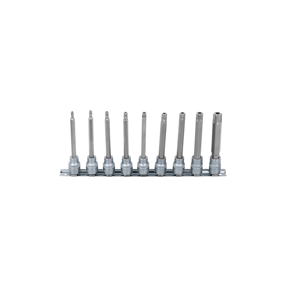 9-OS. 3/8" PIKKADE AVAGA TORX PADRUN OTSIKUTE KOMPL. TH20-TH60, SIINIL KS TOOLS