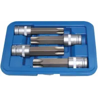 4-OS. 1/2" PIKKADE TORX PADRUNOTSIKUTE KOMPL. T70, T80, T90, T100 TRIUMF