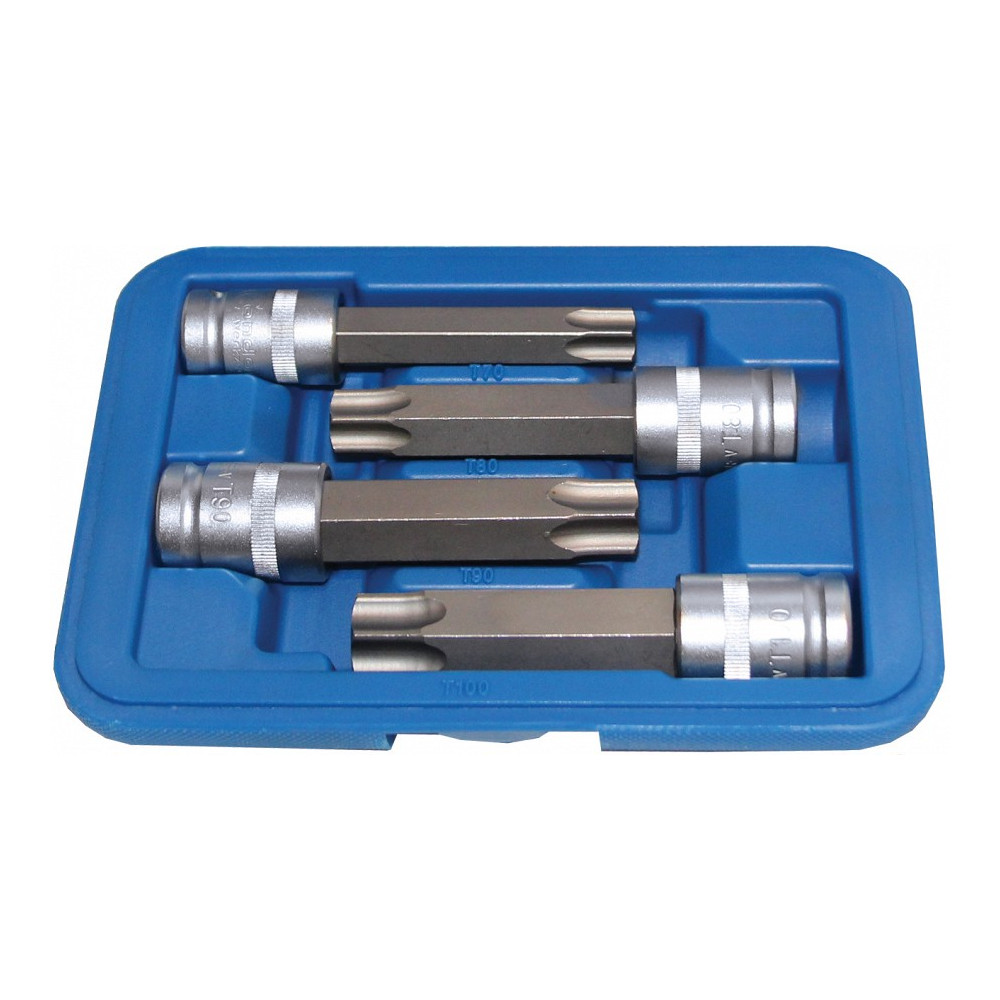 4-OS. 1/2" PIKKADE TORX PADRUNOTSIKUTE KOMPL. T70, T80, T90, T100 TRIUMF