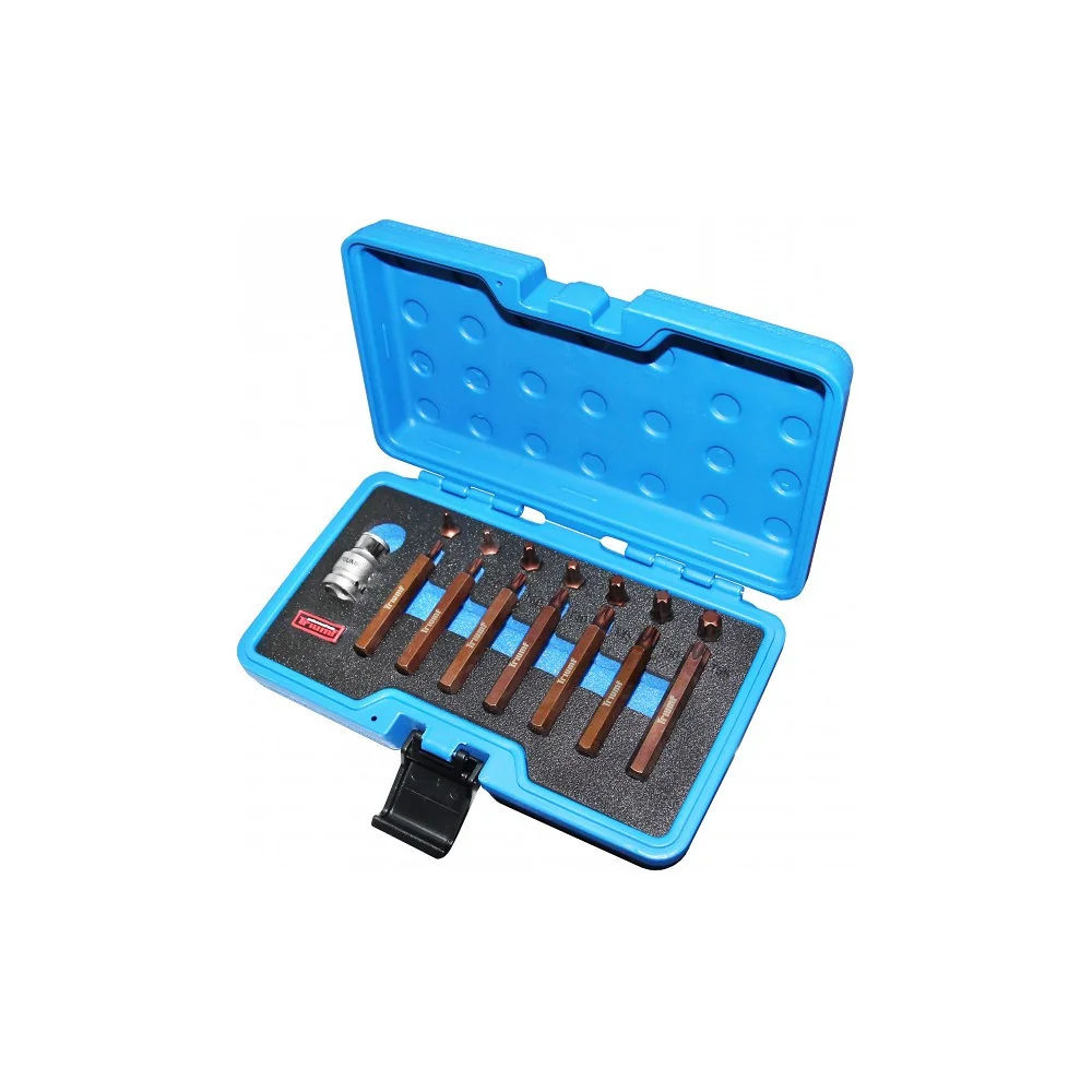 15-OS. 10MM(3/8") TORX OTSIKUTE KOMPL. PIKK/LÜH. T20-T55 TRIUMF