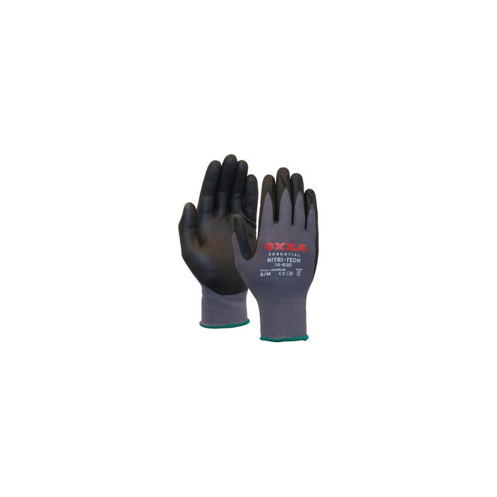 Nylon gloves with nitrile foam coating OXXA Nitri-Tech Foam 14-690, size 6/XS