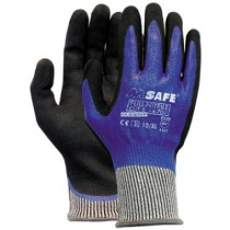 Safety gloves with level 5/D cut resistance M-Safe Full-Nitrile Cut 5 14-705, nylon/lycra/HPPE/glass fiber, full nitrile coating