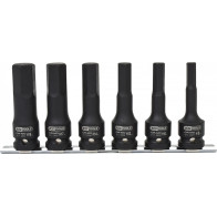 6-OS. 1/2" PIKKADE LÖÖK-KUUSKANTOTSIKUTE KOMPL. 8-19MM, SIINIL KS TOOLS