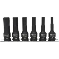 6-OS. 1/2" PIKKADE LÖÖK-KUUSKANTOTSIKUTE KOMPL. 8-19MM, SIINIL KS TOOLS