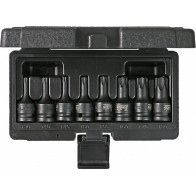 8-OS. 1/2" LÖÖK TORXOTSIKUTE KOMPL. T30-T80 KS TOOLS