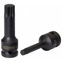 1/2" XZN 12-TÄHIK PIKK LÖÖKOTSIK M16, 75MM KS TOOLS