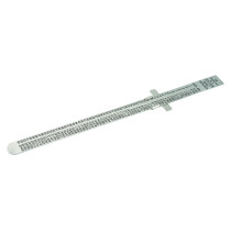 Flexible stainless steel ruler with pocket clip 160mm and depth gauge