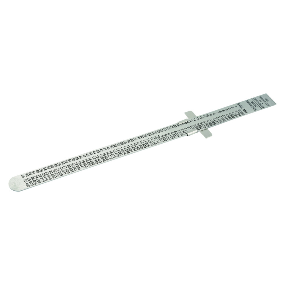 Flexible stainless steel ruler with pocket clip 160mm and depth gauge