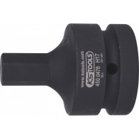 1" LÖÖK KUUSKANTOTSIK LÜHIKE 17MM, 75MM KS TOOLS