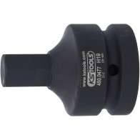 1" LÖÖK KUUSKANTOTSIK LÜHIKE 19MM, 75MM KS TOOLS