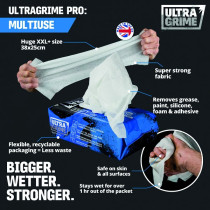 ULTRAGRIME PRO MULTIUSE UNIVERSAALSED PUHASTUSLAPID 100TK/PAKK