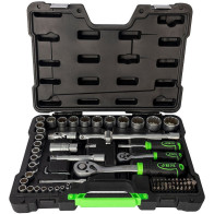 74-OS. 1/2"+1/4" PADRUNITE+OTSIKUTE KOMPLEKT 4-32MM, 12-KANT, CHROME JBM