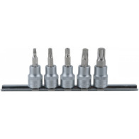 5-OS. 3/8" 12-TÄHIK PADRUNOTSIKUTE KOMPL. M4-M10, SIINIL KS TOOLS