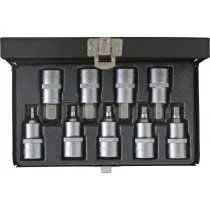 9-OS. 1/2" KUUSKANT PADRUNOTSIKUTE KOMPL. 4-17MM, METALLKARBIS KS TOOLS